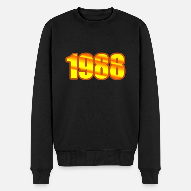 1988 - Männer Premium Bio Pullover - Schwarz