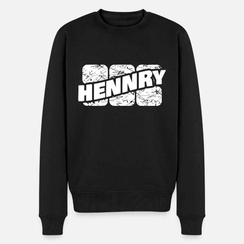 Hennry Hennry - Pull Premium bio Homme - noir