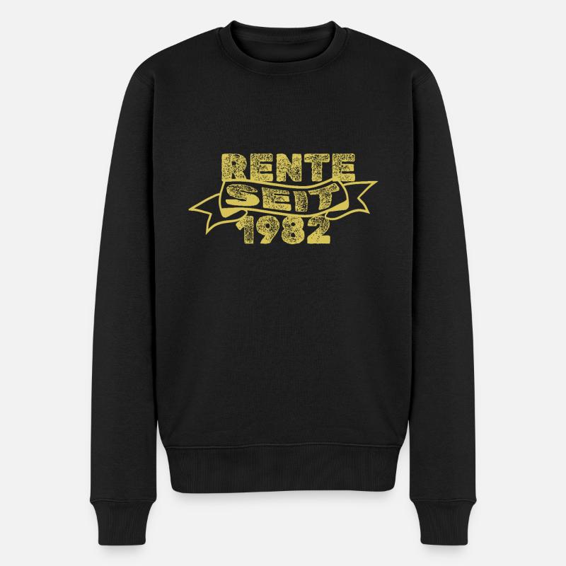 1982 1982 - Männer Premium Bio Pullover - Schwarz