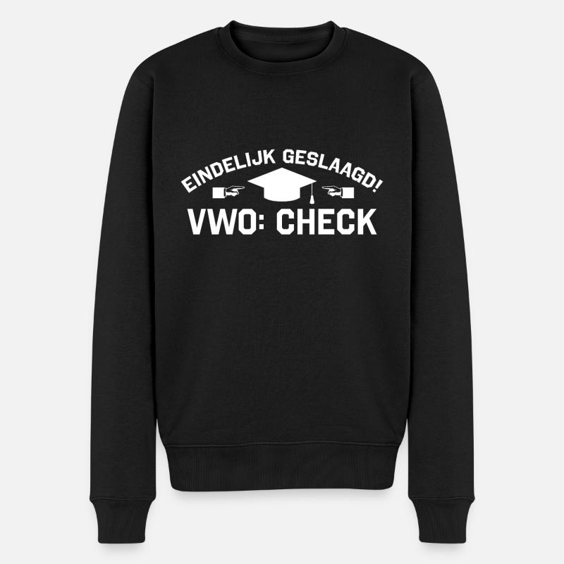 VWO check - Männer Premium Bio Pullover - Schwarz