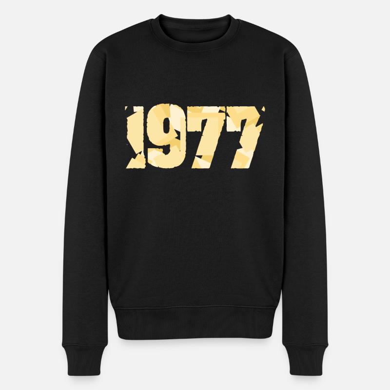 1977 - Männer Premium Bio Pullover - Schwarz