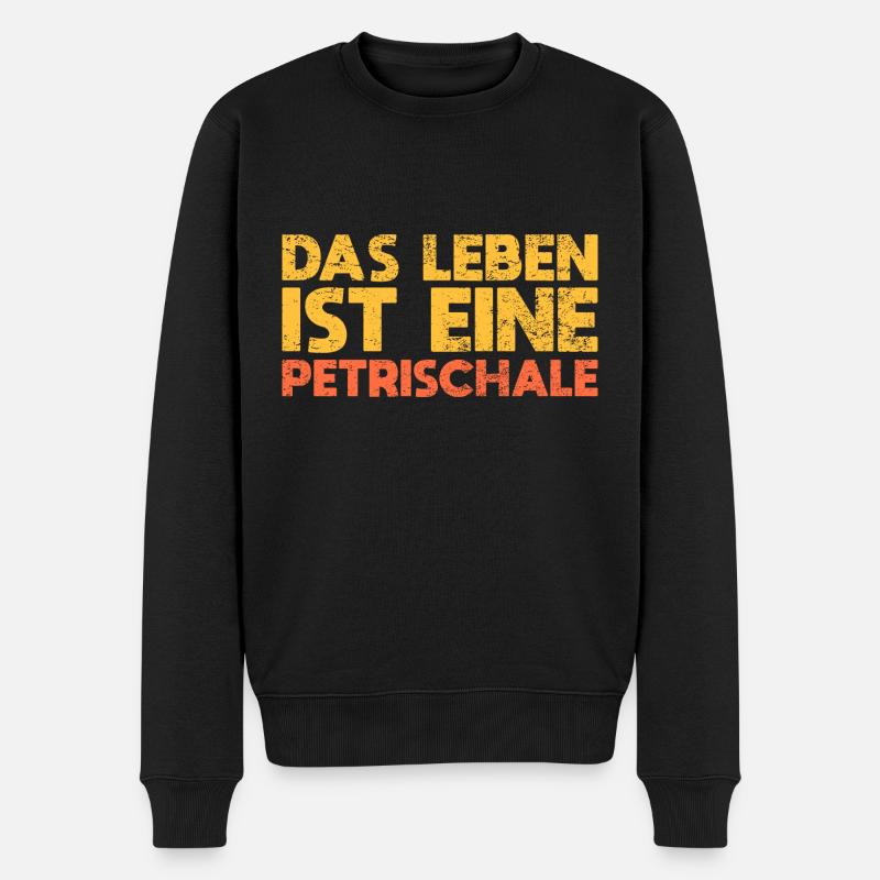 Das Leben Ist Eine Petrischale - Männer Premium Bio Pullover - Schwarz