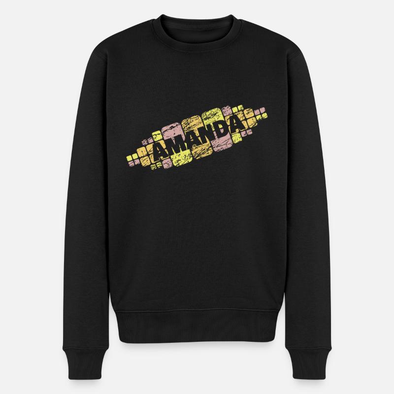 Amanda - Männer Premium Bio Pullover - Schwarz