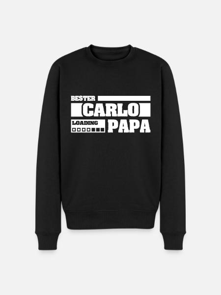 Geschenk für Carlo - Männer Premium Bio Pullover - Schwarz