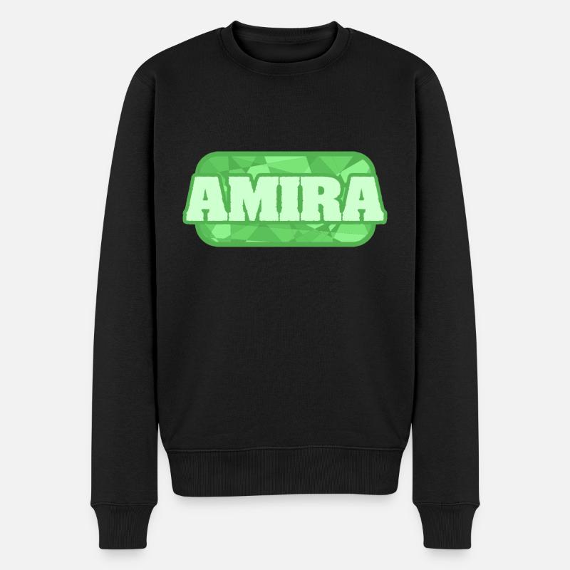 Gesundheit Amira - Männer Premium Bio Pullover - Schwarz