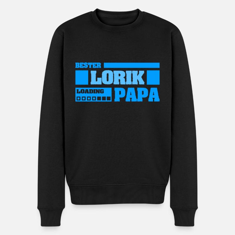 Vorname Lorik - Männer Premium Bio Pullover - Schwarz