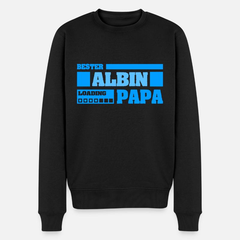 Vorname Albin - Männer Premium Bio Pullover - Schwarz