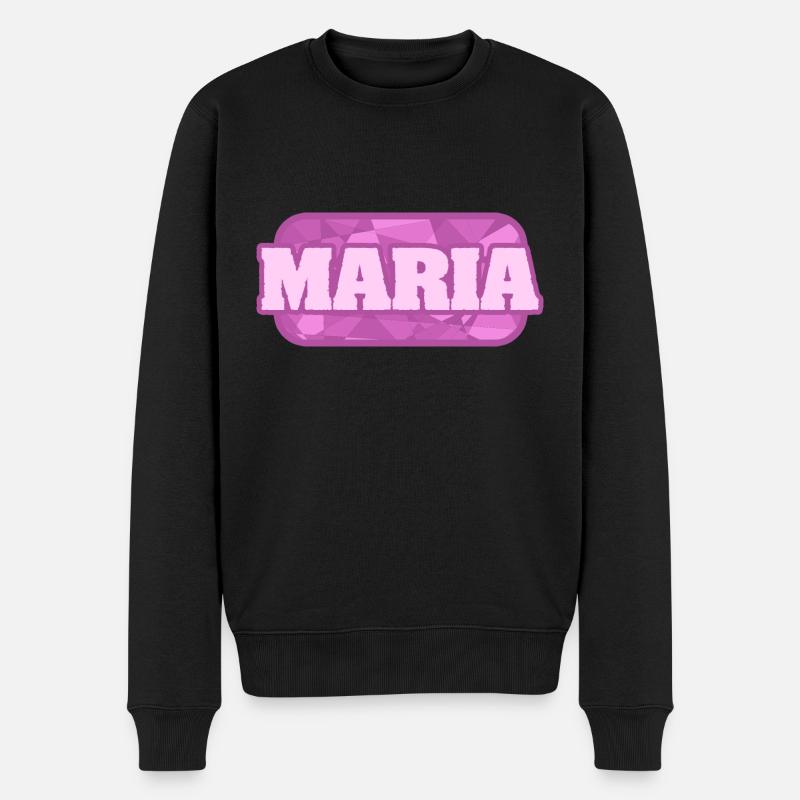 Maria - Männer Premium Bio Pullover - Schwarz
