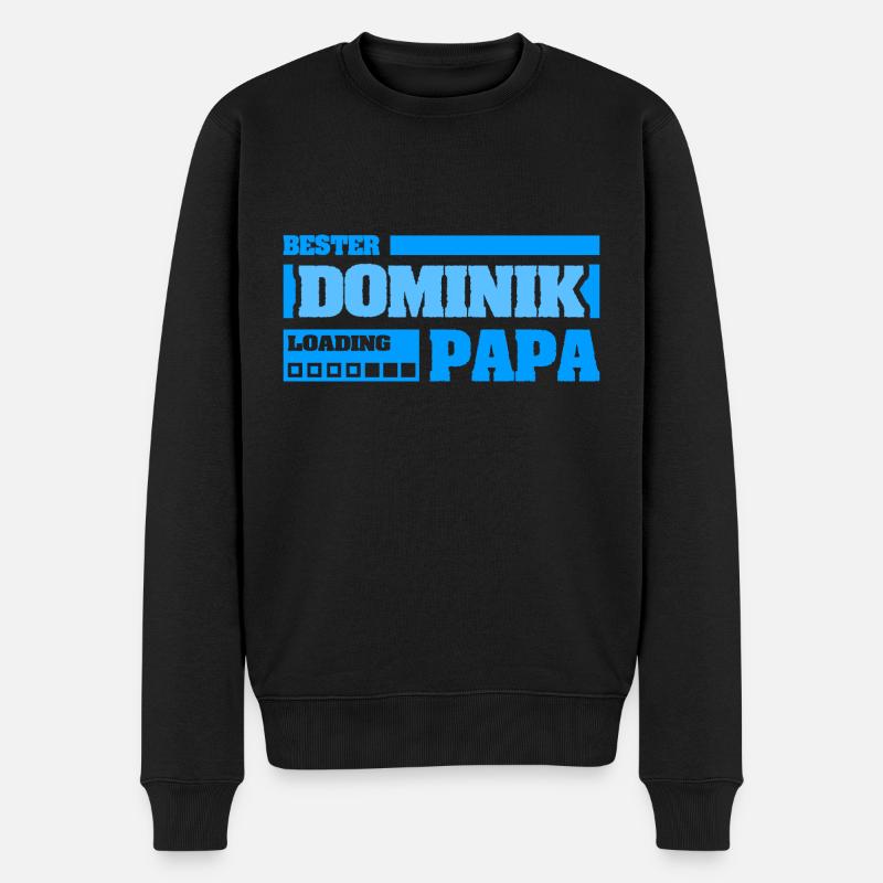 Dominik - Männer Premium Bio Pullover - Schwarz
