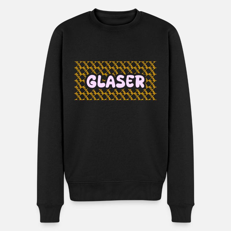 Job Glaser - Männer Premium Bio Pullover - Schwarz