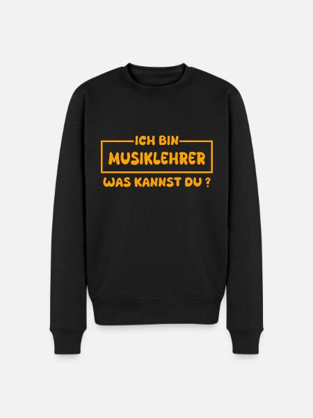 Musiklehrer als Beruf - Männer Premium Bio Pullover - Schwarz