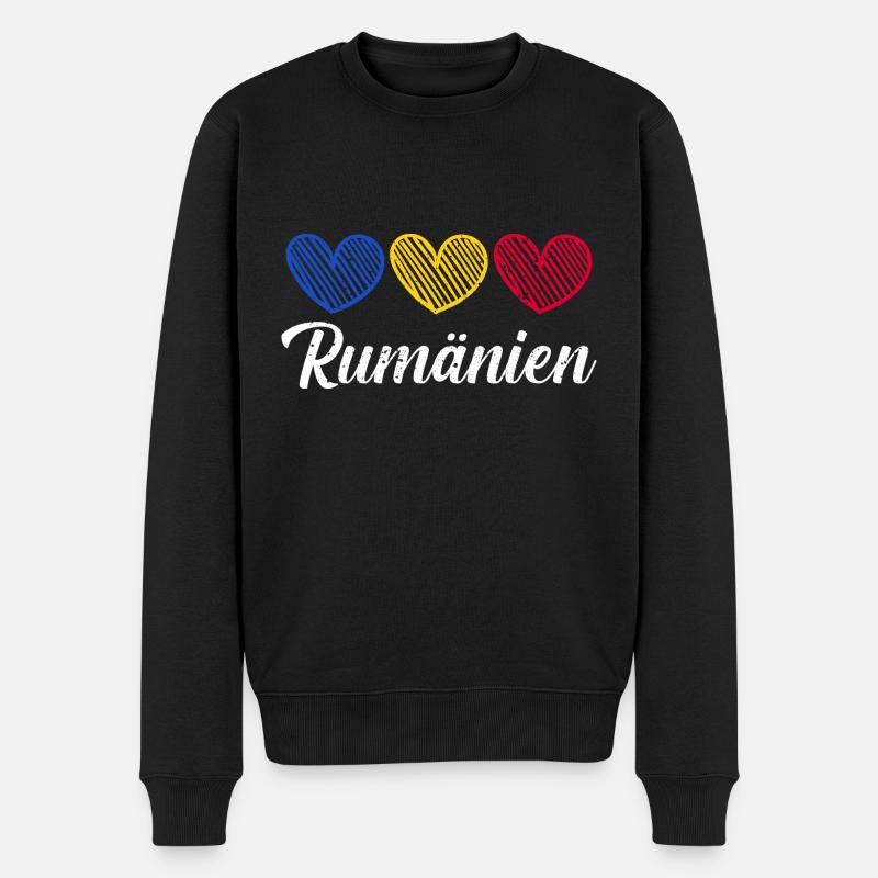 Roumains Roumanie - Pull Premium bio Homme - noir