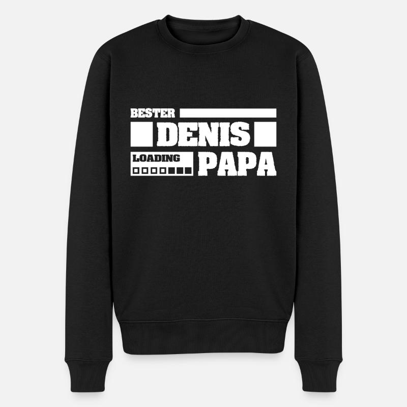 Denis als Vorname - Männer Premium Bio Pullover - Schwarz