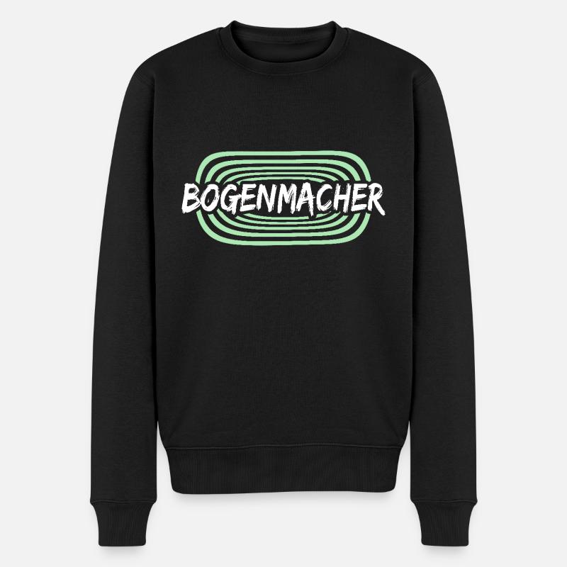 Arbeit Bogenmacher - Männer Premium Bio Pullover - Schwarz
