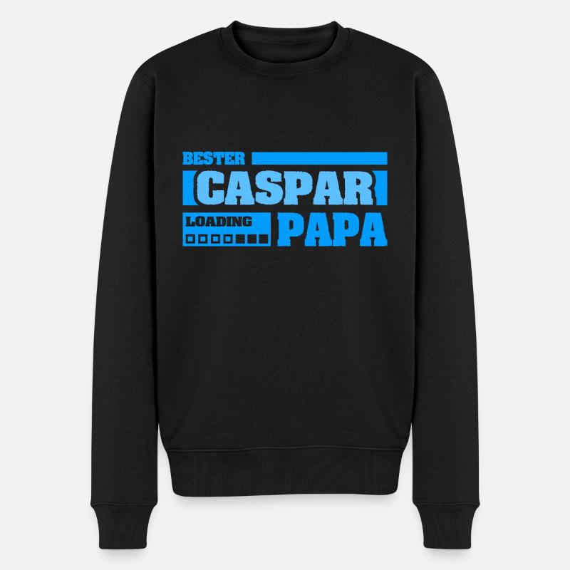 Caspar - Männer Premium Bio Pullover - Schwarz