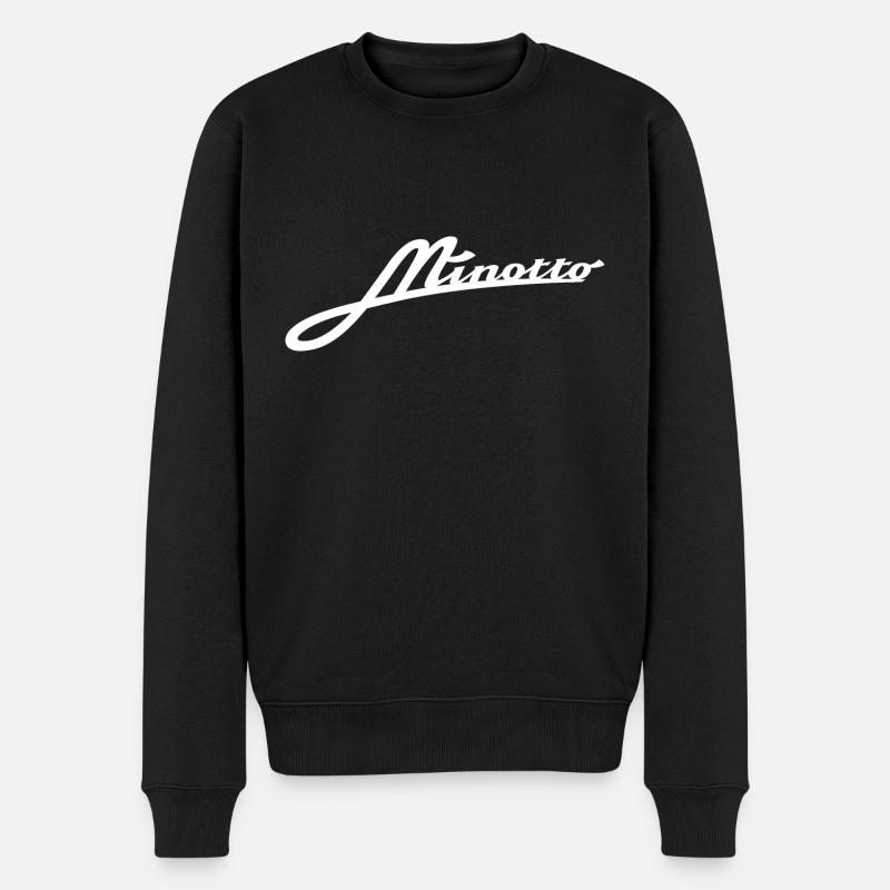 Grand logo Minotto - Pull Premium bio Homme - noir