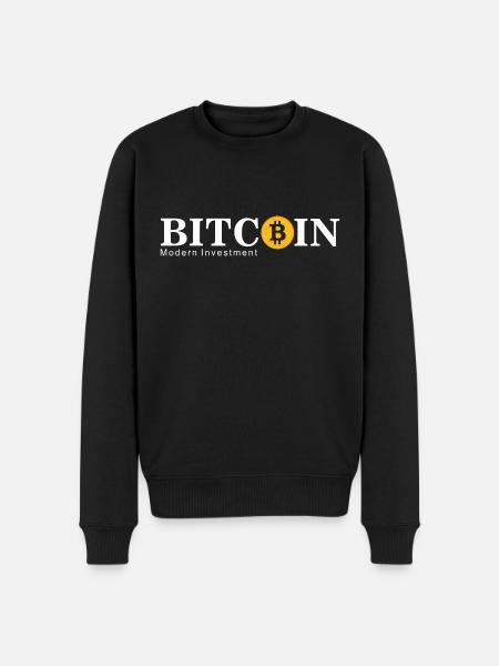 Bitcoin Logo - Crypto Fan - Cryptocurrency Bitcoin - Økologisk premium-sweatshirt til mænd - sort