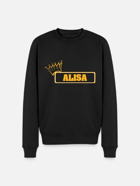 Gift for Alisa - Men's Premium Organic Jumper - black