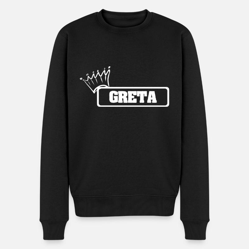 Prinzessin Greta - Männer Premium Bio Pullover - Schwarz