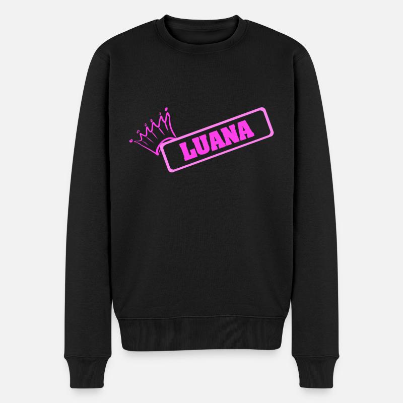 Geschenk für Luana - Männer Premium Bio Pullover - Schwarz