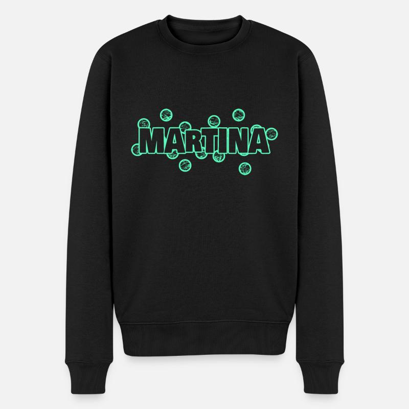 Martina - Männer Premium Bio Pullover - Schwarz