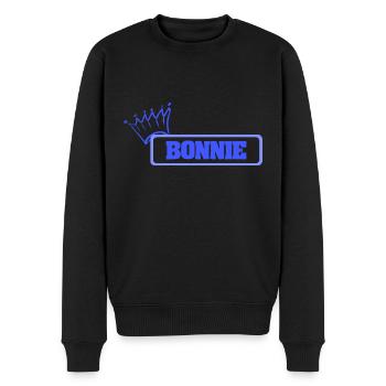 Schwester Bonnie - Männer Premium Bio Pullover - Schwarz - Vorne - Nico (187cm)