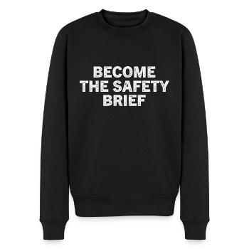 Funny Become The Safety Brief - Männer Premium Bio Pullover - Schwarz - Vorne - Nico (187cm)