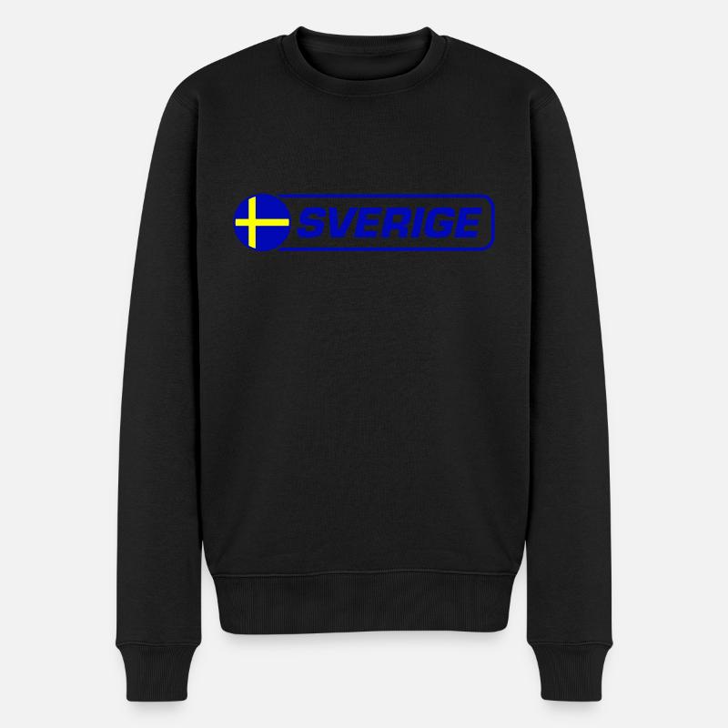 Schweden Flagge Sverige - Männer Premium Bio Pullover - Schwarz