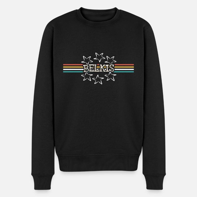 Belkis - Männer Premium Bio Pullover - Schwarz