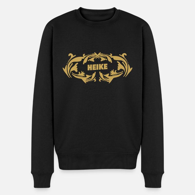 Heike - Männer Premium Bio Pullover - Schwarz