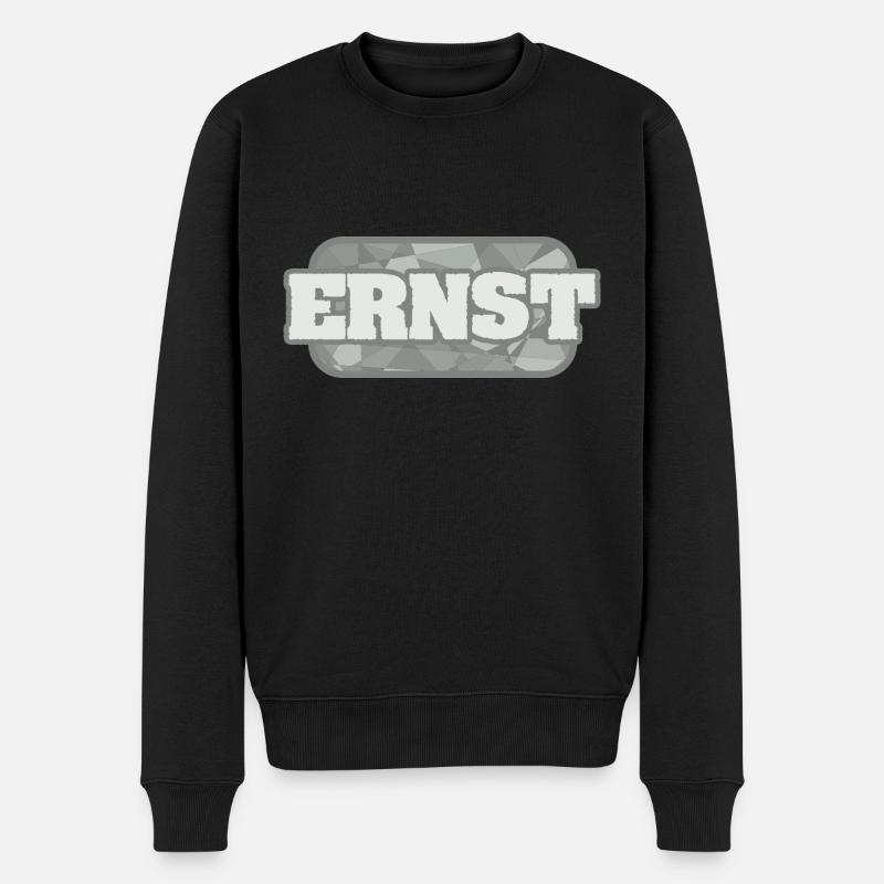 Ernst - Männer Premium Bio Pullover - Schwarz