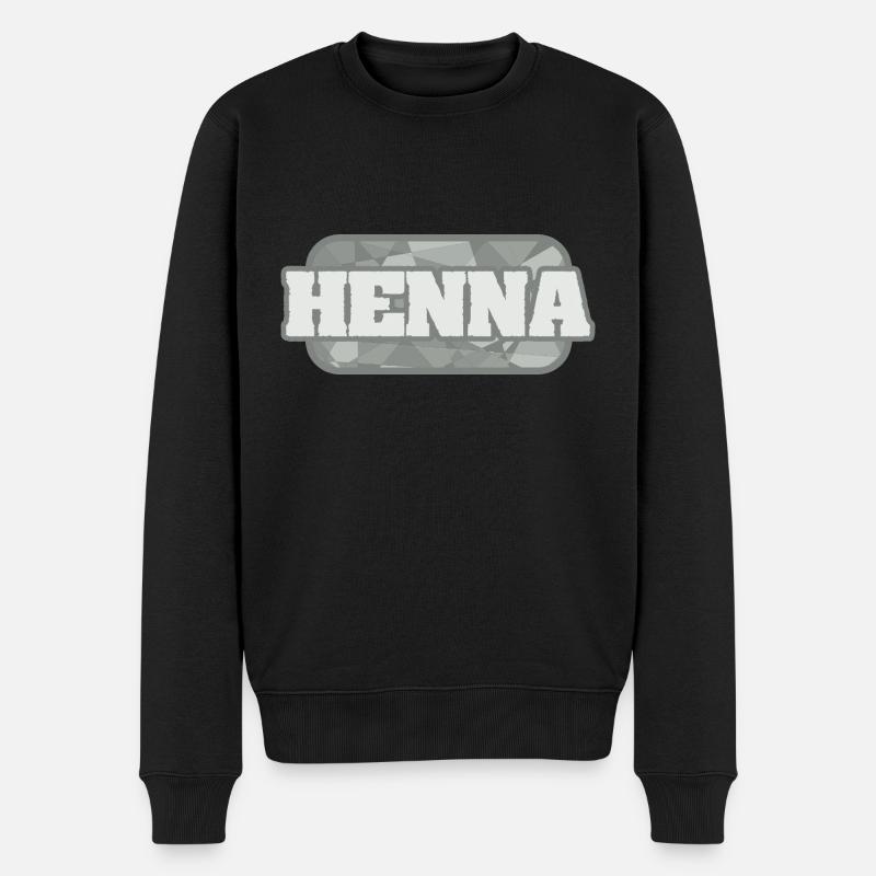 Henna - Männer Premium Bio Pullover - Schwarz