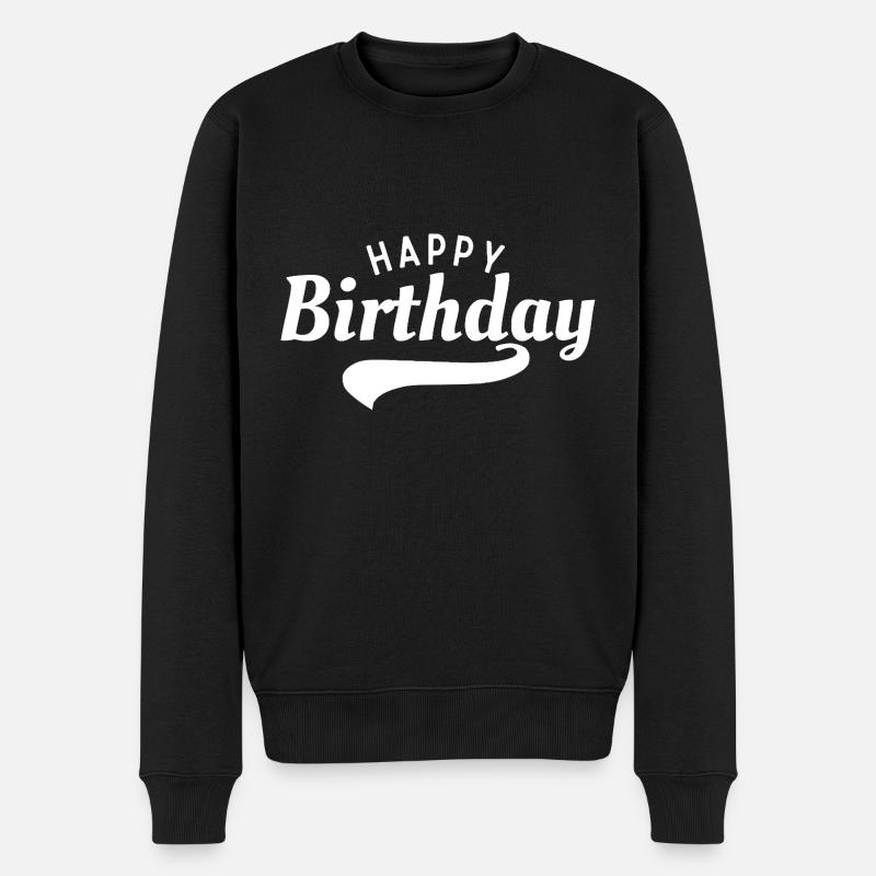 Happy Birthday - Männer Premium Bio Pullover - Schwarz