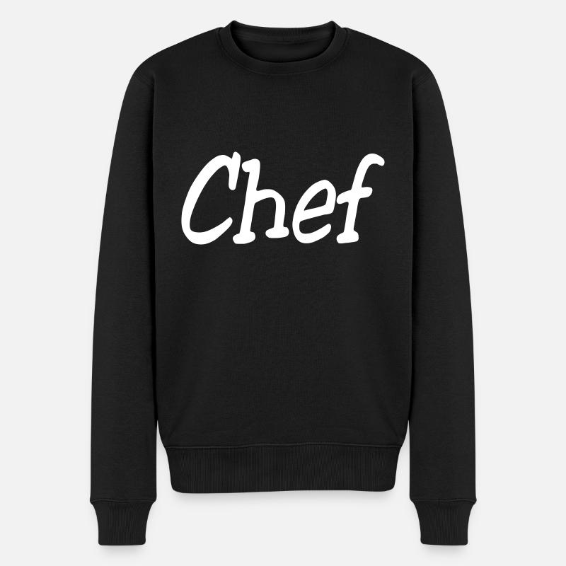 Chef - Männer Premium Bio Pullover - Schwarz