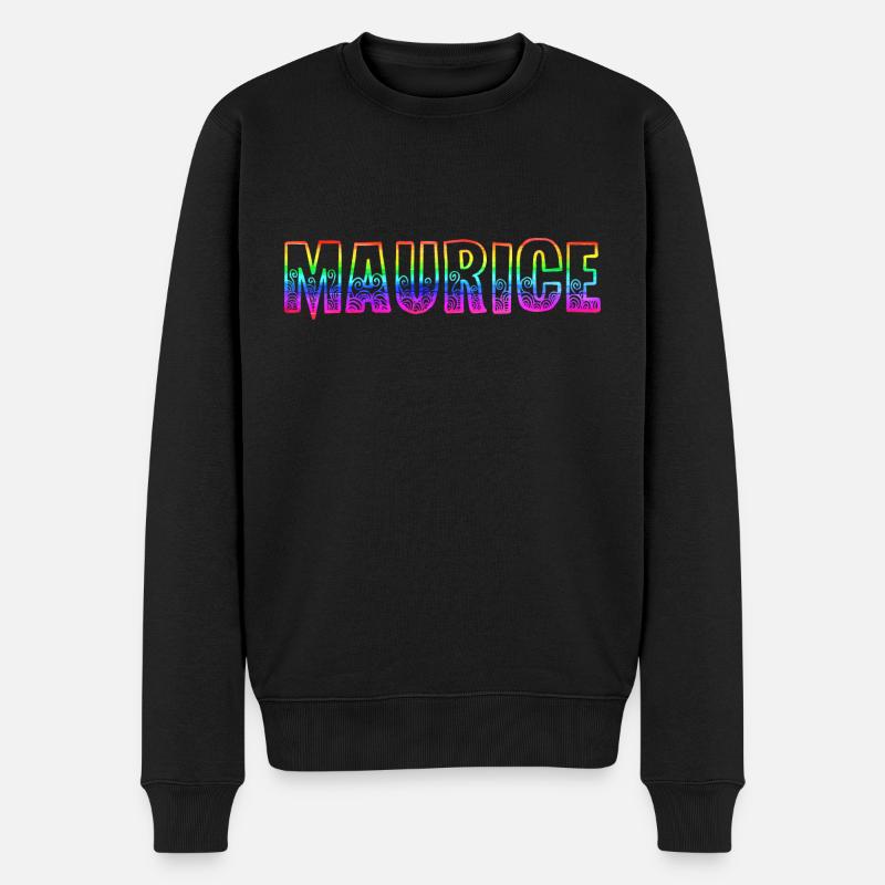 maurice rs arc-en-ciel - Pull Premium bio Homme - noir