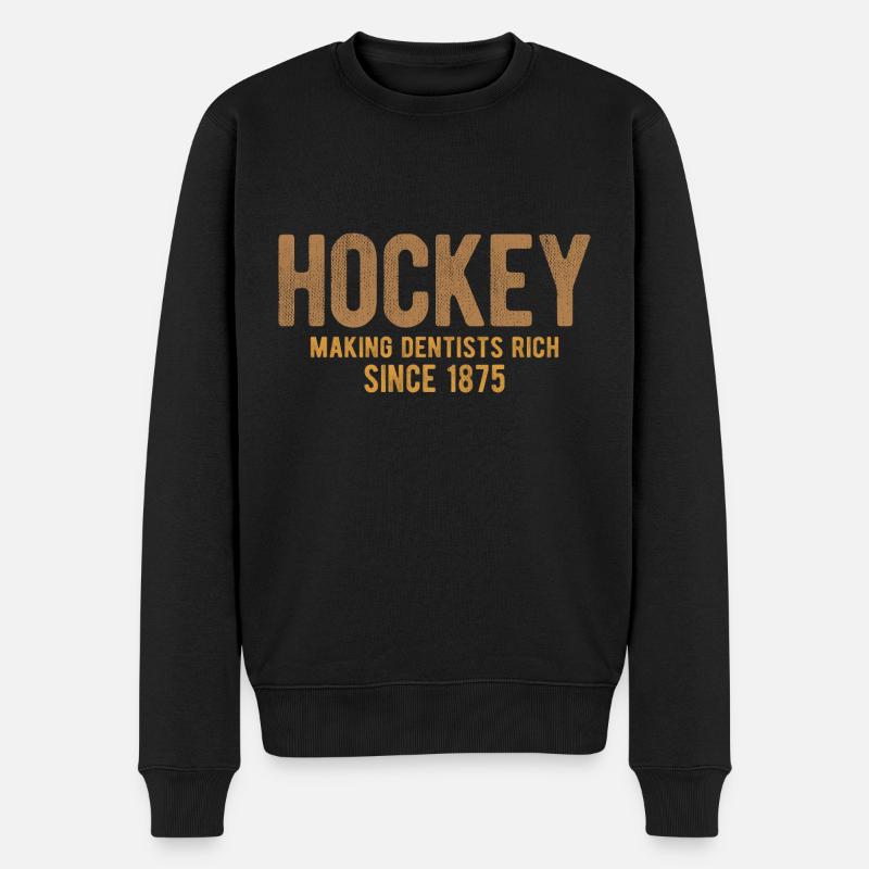 Eishockey - Männer Premium Bio Pullover - Schwarz