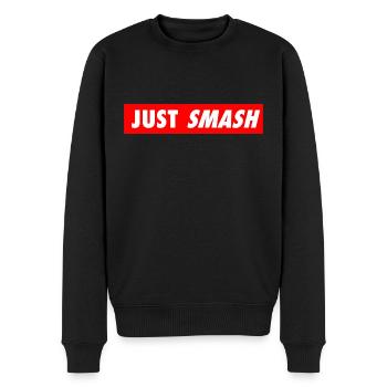 Smash - Männer Premium Bio Pullover - Schwarz - Vorne - Nico (187cm)