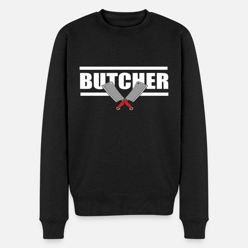 Découpe de boucher découpe - Pull Premium bio Homme - noir