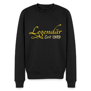 Jahr 1989 - Männer Premium Bio Pullover - Schwarz - Vorne - Nico (187cm)