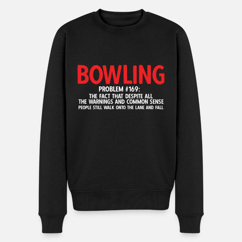 Bowling - Männer Premium Bio Pullover - Schwarz