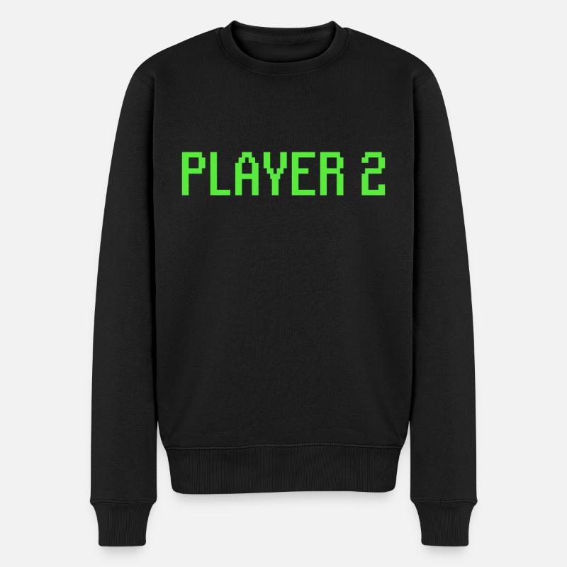 Player 2 Gamer - Männer Premium Bio Pullover - Schwarz