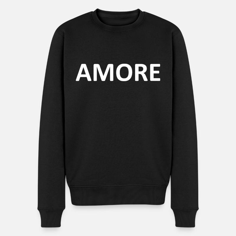 AMORE - Pull Premium bio Homme - noir
