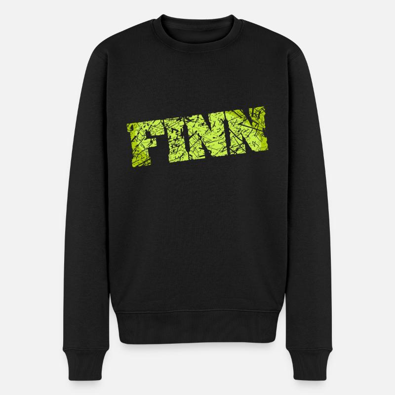 Finn - Männer Premium Bio Pullover - Schwarz