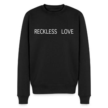 Reckless Love - Men's Premium Organic Jumper - black - Front - Nico (187cm)