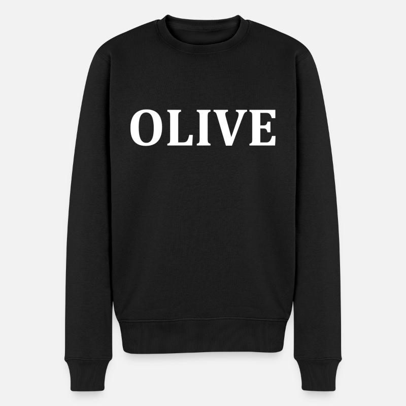 olive - Pull Premium bio Homme - noir