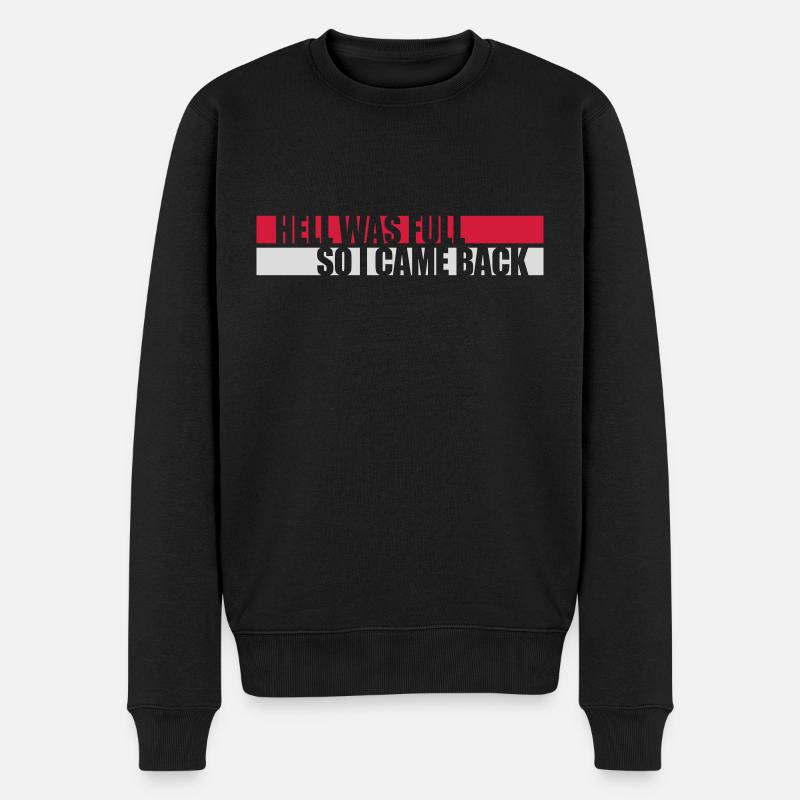 l’enfer était plein Citation - Pull Premium bio Homme - noir
