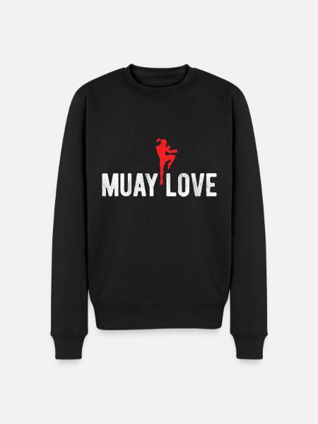 Thaiboxen Muay Thai - Männer Premium Bio Pullover - Schwarz