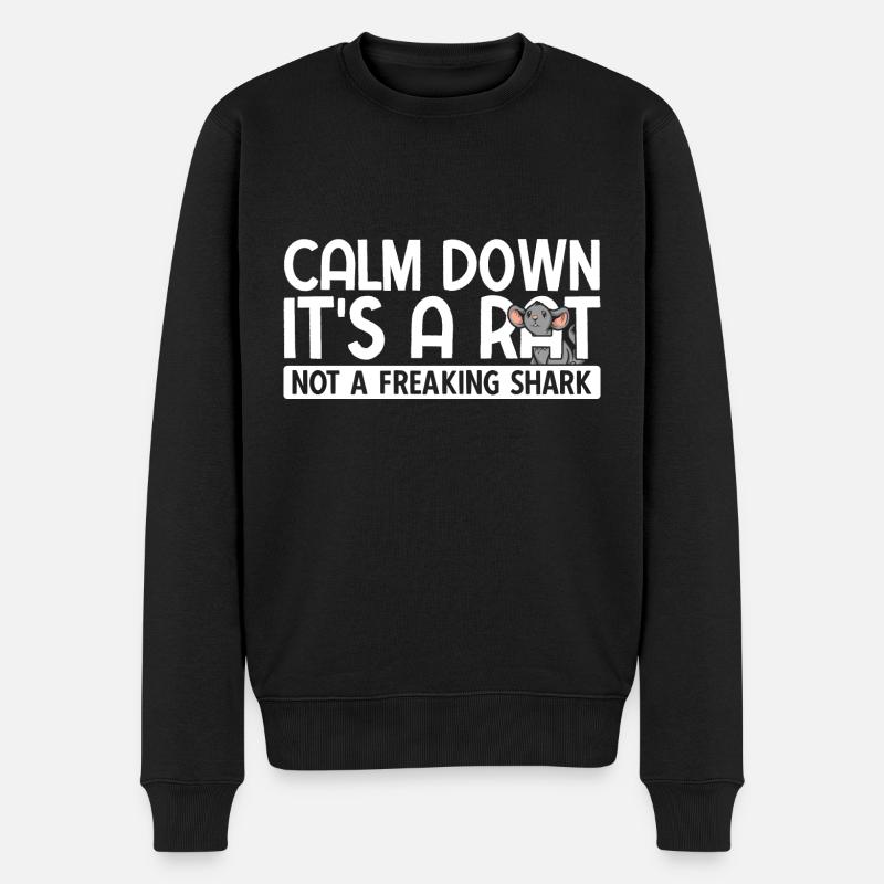 Nagetier Maus Ratte - Männer Premium Bio Pullover - Schwarz
