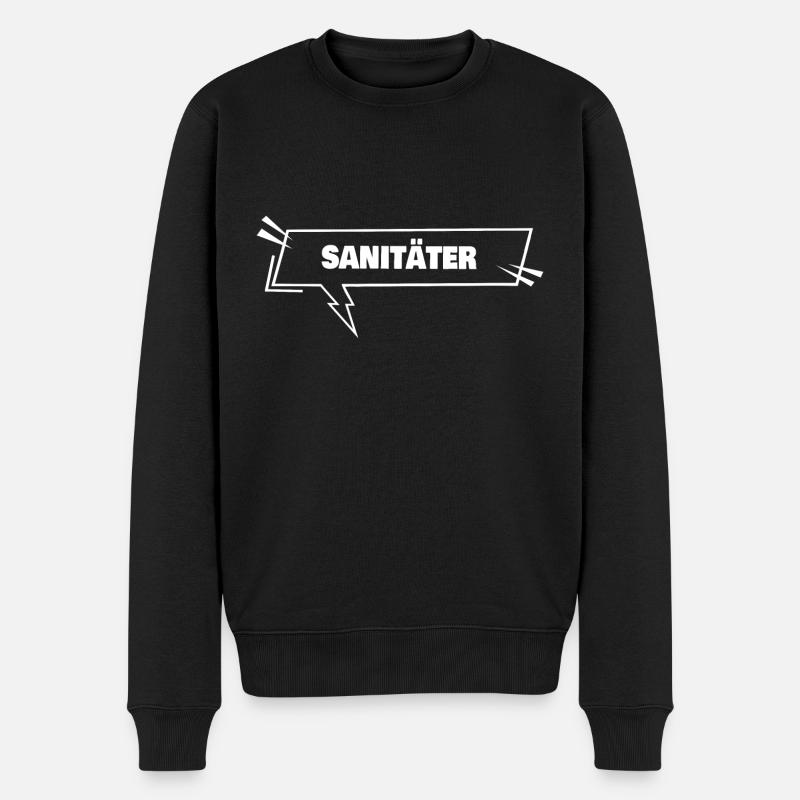 Bildung Sanitäter - Männer Premium Bio Pullover - Schwarz
