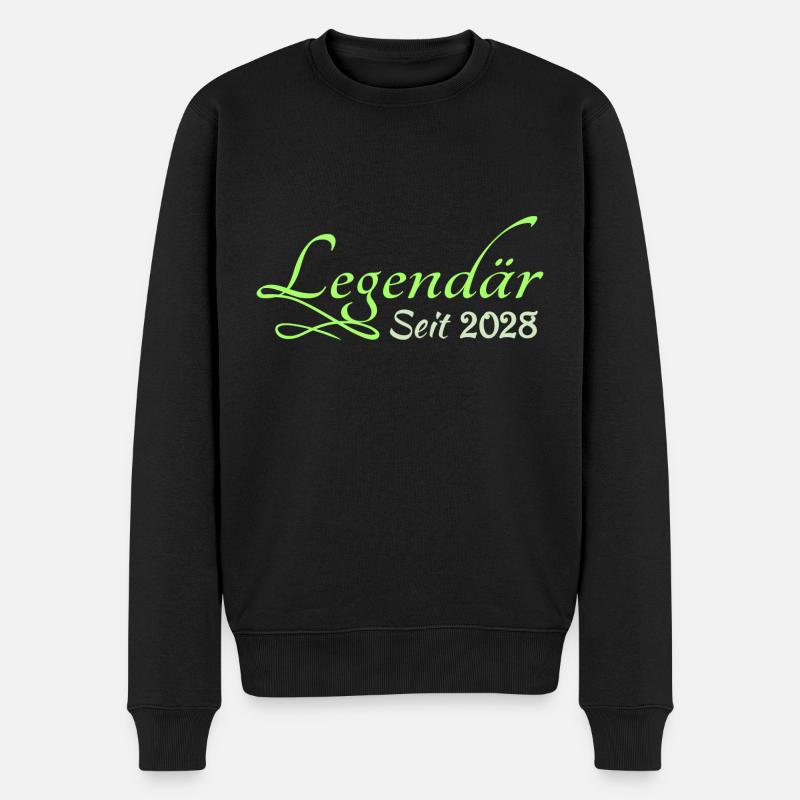 2028 - Männer Premium Bio Pullover - Schwarz